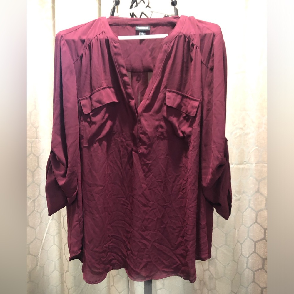 Burgundy Top  2X   Torrid